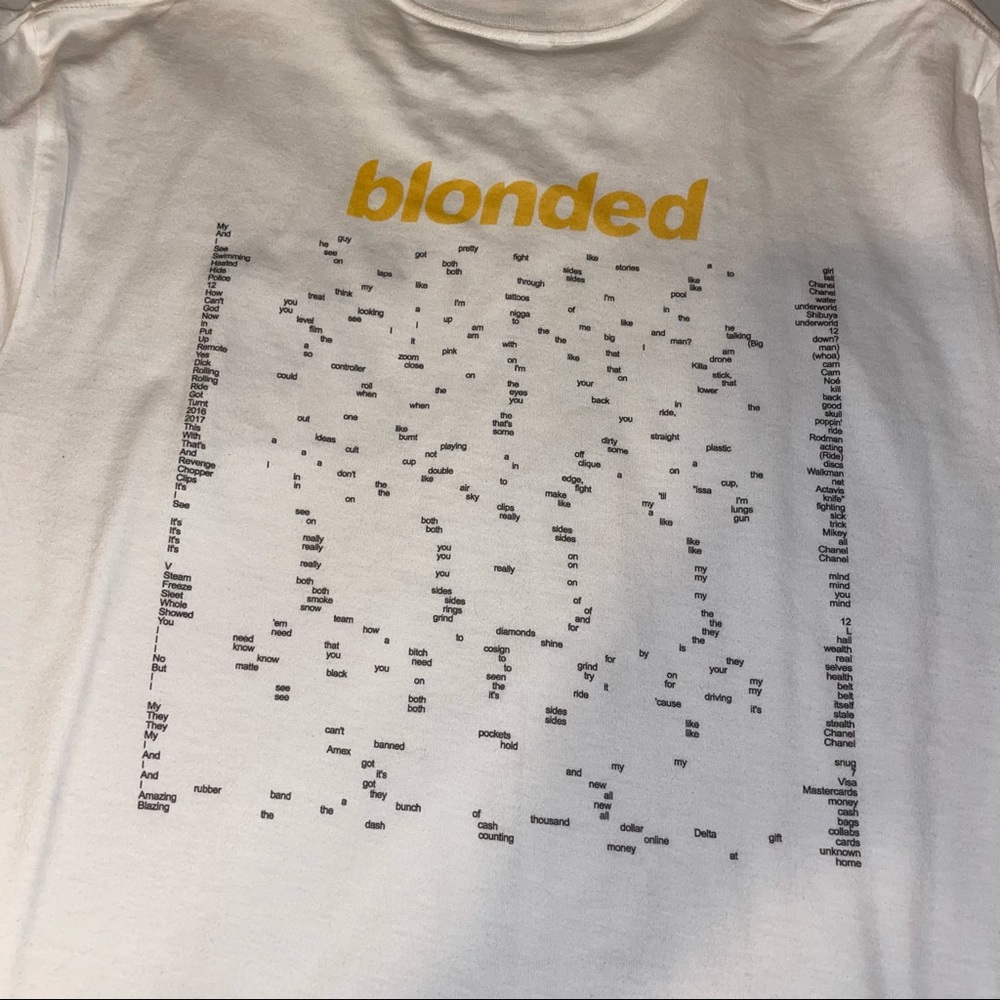 Frank Ocean Blonded T Shirt *SOLD* - Picture 3 of 3